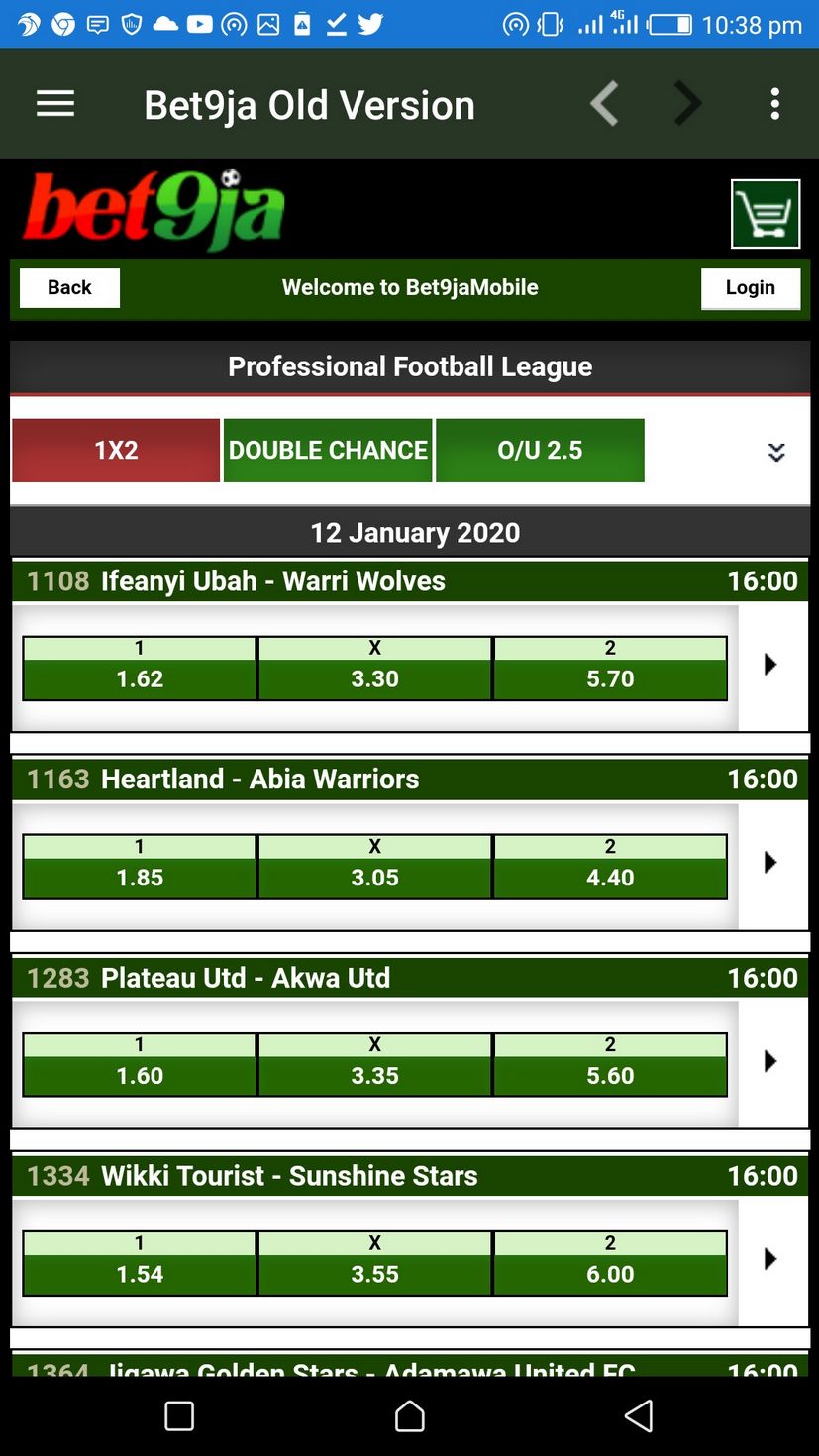 Bet9ja Nigeria Sporting Activity Betting, Premier League Chances, Casino, Wager