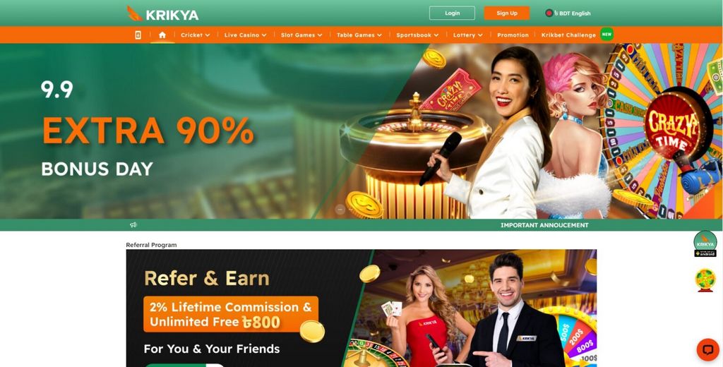 Krikya Online Casino and Sports Betting in Bangladesh Sign Up