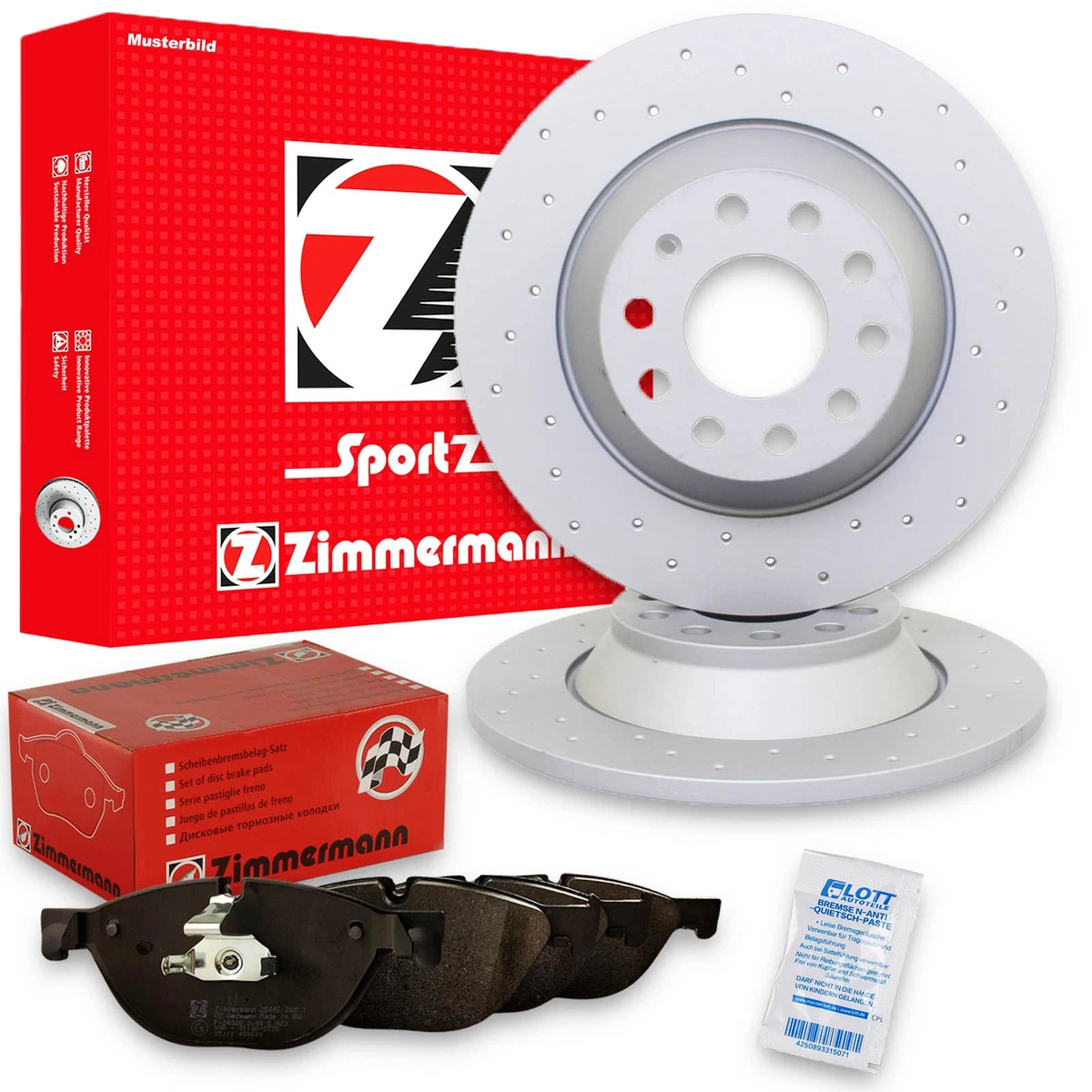 Безпечне гальмування для VW TIGUAN ALLSPACE (BW2): Zimmermann